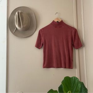 90s/00s 2-piece Colette Mordo Silk Cardigan & Mid-Elbow Length Ribneck Sweater